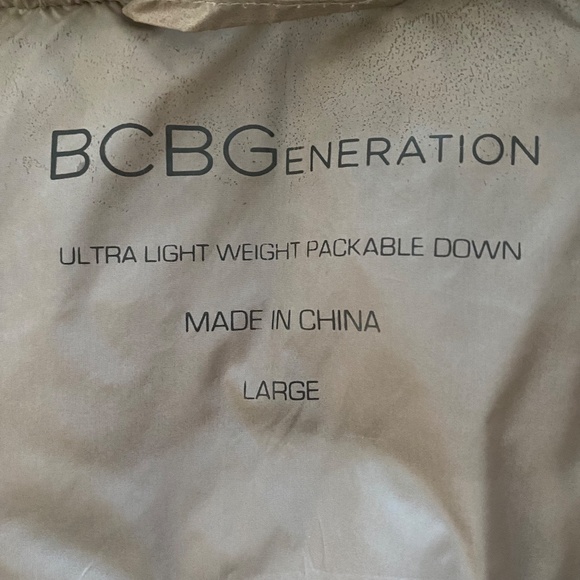 BCBGeneration Brown Lightweight Packable Down Hooded Puffer Jacket - Size L - Picture 9 of 11